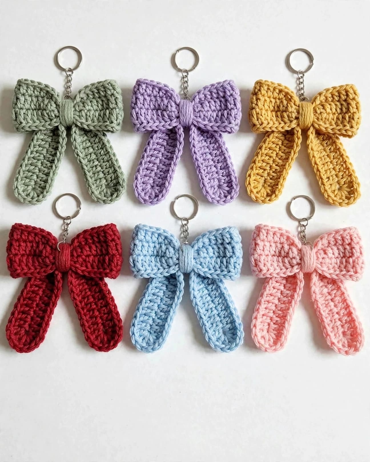 Crochet Bow Keychain — view 1