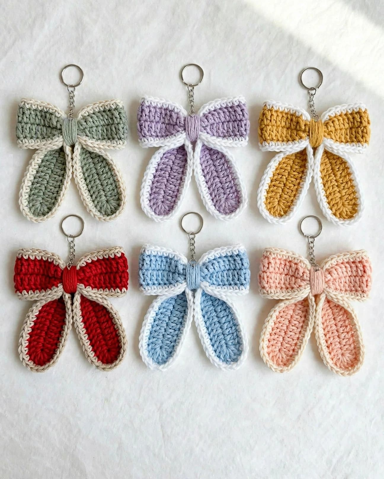 Crochet Bow Keychain — view 1