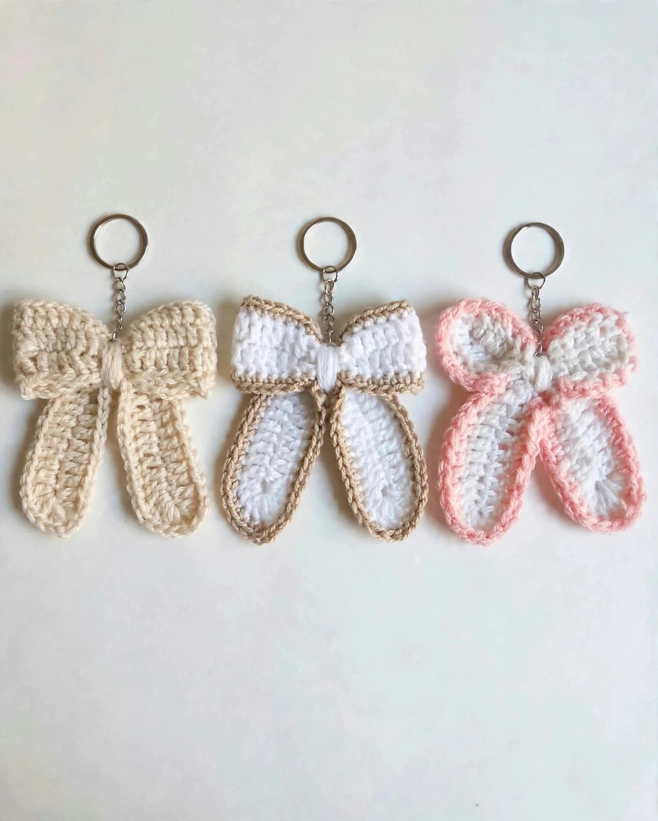 Crochet Bow Keychain — view 1
