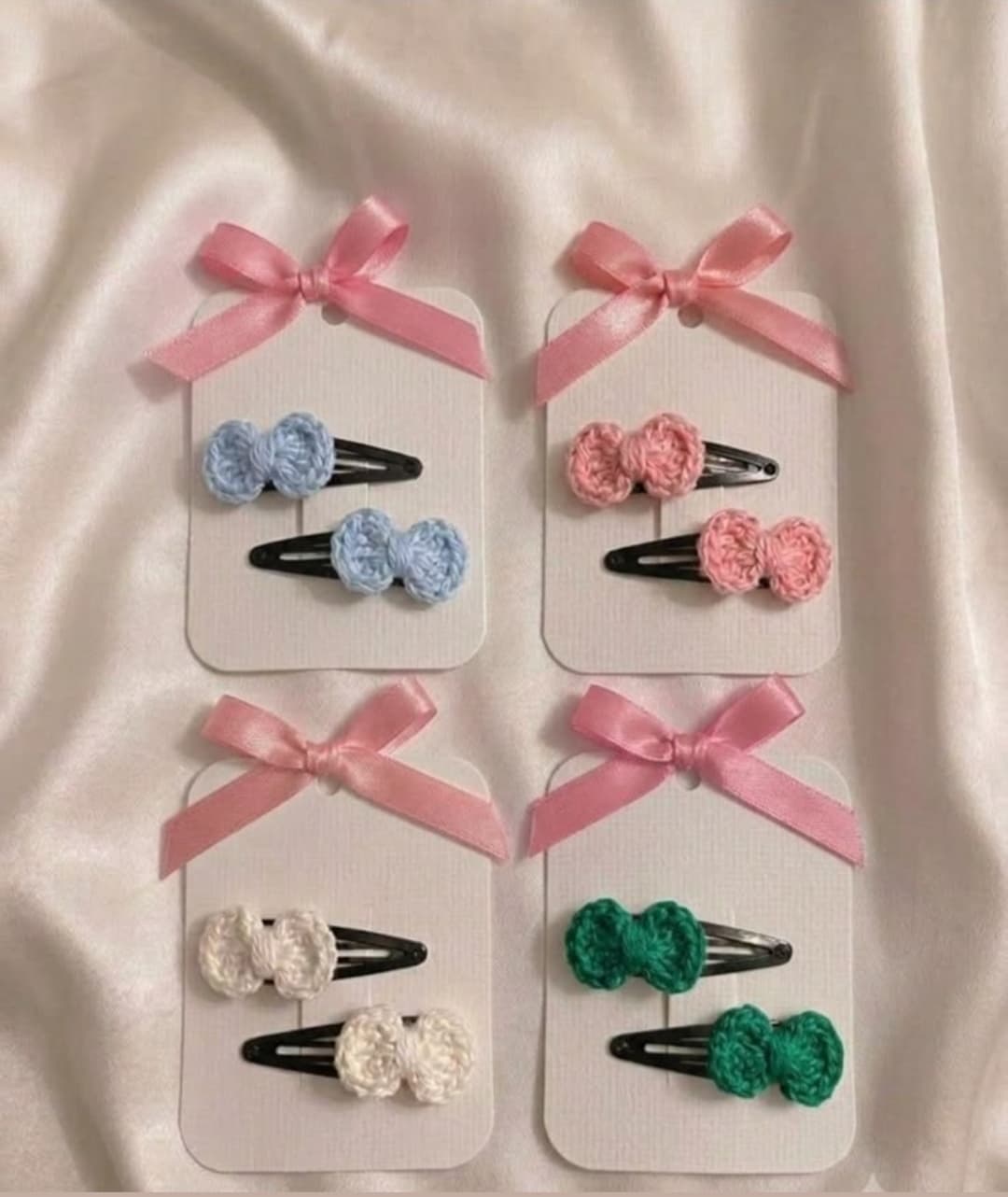 Crochet Bow Hair Clips - Set of 2 — view 1